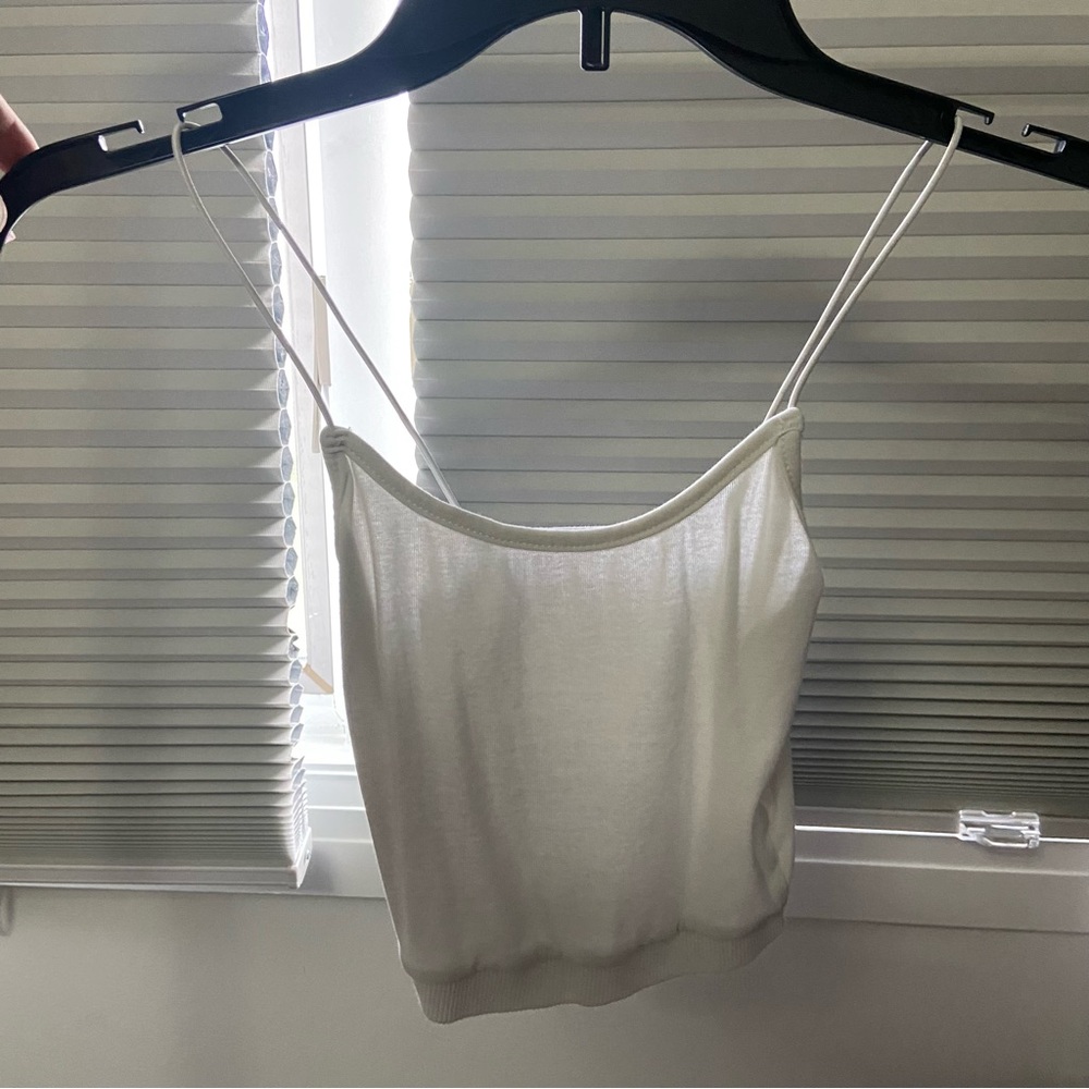 Amazon White Spaghetti Strap Crop Top